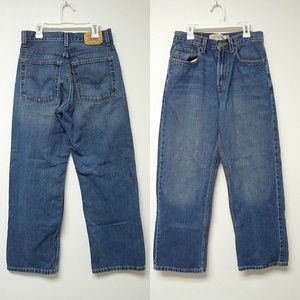 Levi's 569 loose straight blue denim jeans . 18 slim